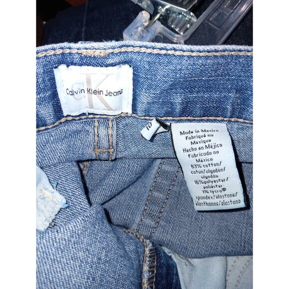 Calvin Klein relaxed fit boyfriend straight leg jeans , cuffed size 10 - Picture 4 of 5